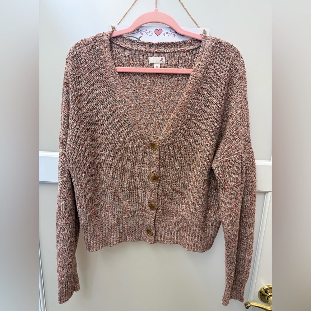 SO Women's Pink Button-Up Cardigan